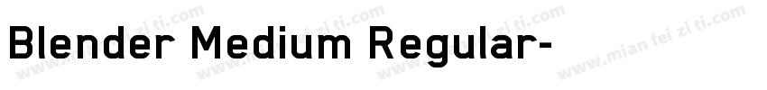 Blender Medium Regular字体转换